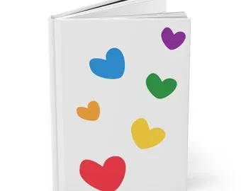 A heart-patterned journal shown as an illustrative image